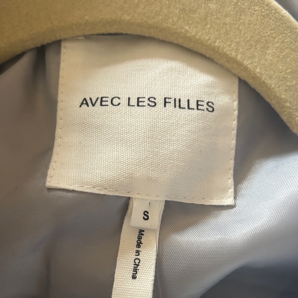 Avec Les Filles Shimmering Silver Leather Jacket - Picture 4 of 5